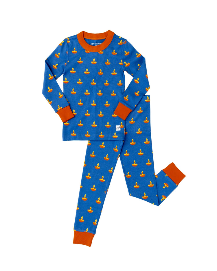 Conjunto de pijama para niños grandes - Diya azul