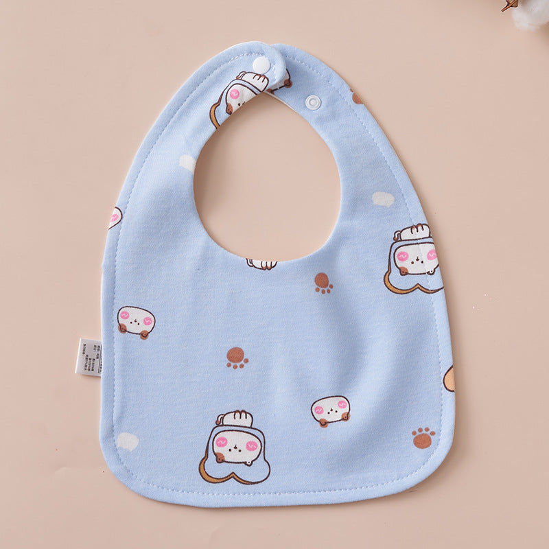 Babero impermeable en forma de U de algodón puro para bebés