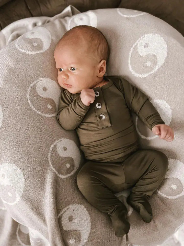 Conjunto de ropa para recién nacido niño - Verde militar | Conjunto para la salida del hospital del bebé niño