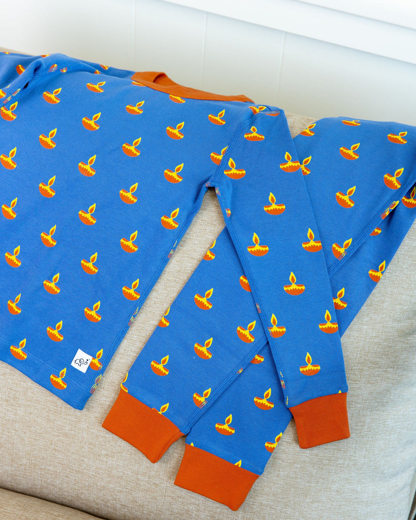 Conjunto de pijama para niños grandes - Diya azul