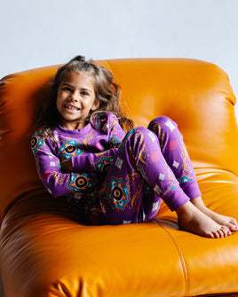 Conjunto de pijama para niña grande – Rangoli morado