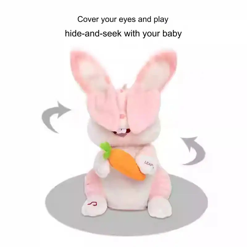 MEACAOFG™ Elefante de peluche interactivo - Juguete educativo musical "cucú" para bebés y niños pequeños