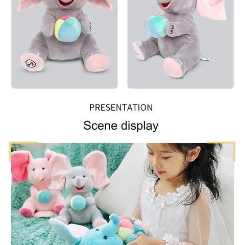 MEACAOFG™ Elefante de peluche interactivo - Juguete educativo musical 