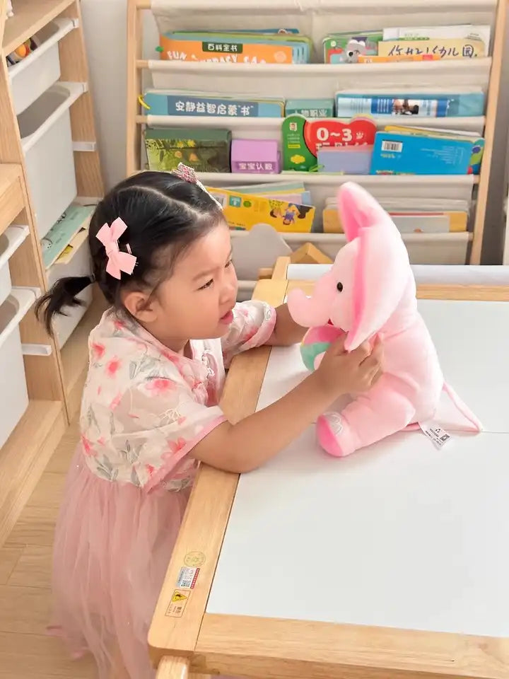 MEACAOFG™ Elefante de peluche interactivo - Juguete educativo musical "cucú" para bebés y niños pequeños