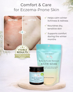 Baño de avena coloidal para bebés