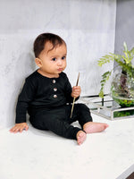 Conjunto de ropa para recién nacido, conjunto de ropa para bebé niño - Negro