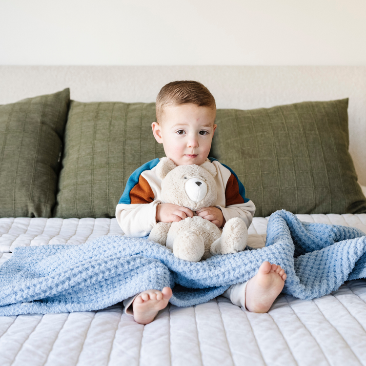 MANTAS DE PUNTO DE GOFRE PARA NIÑOS PEQUEÑOS