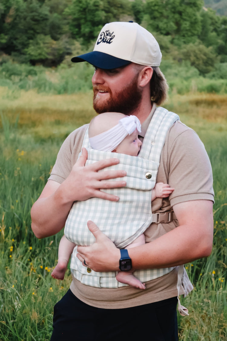 Monroe x Coco Gingham - Portabebés de algodón (3-16 kg)