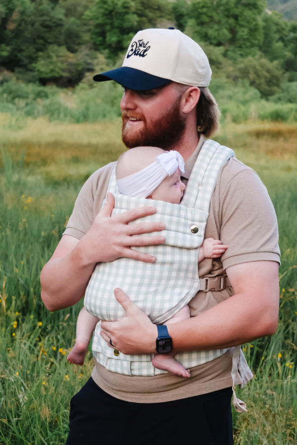 Monroe x Coco Gingham - Portabebés de algodón (3-16 kg)