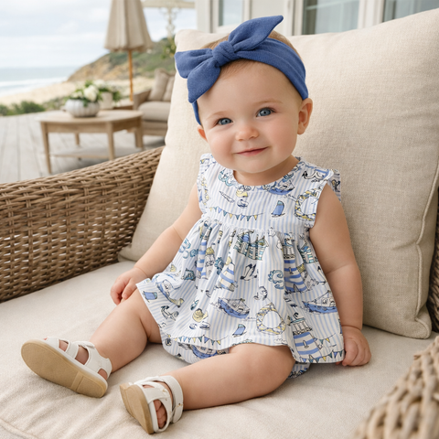 Body con falda estilo playero – Body de bambú para bebé niña