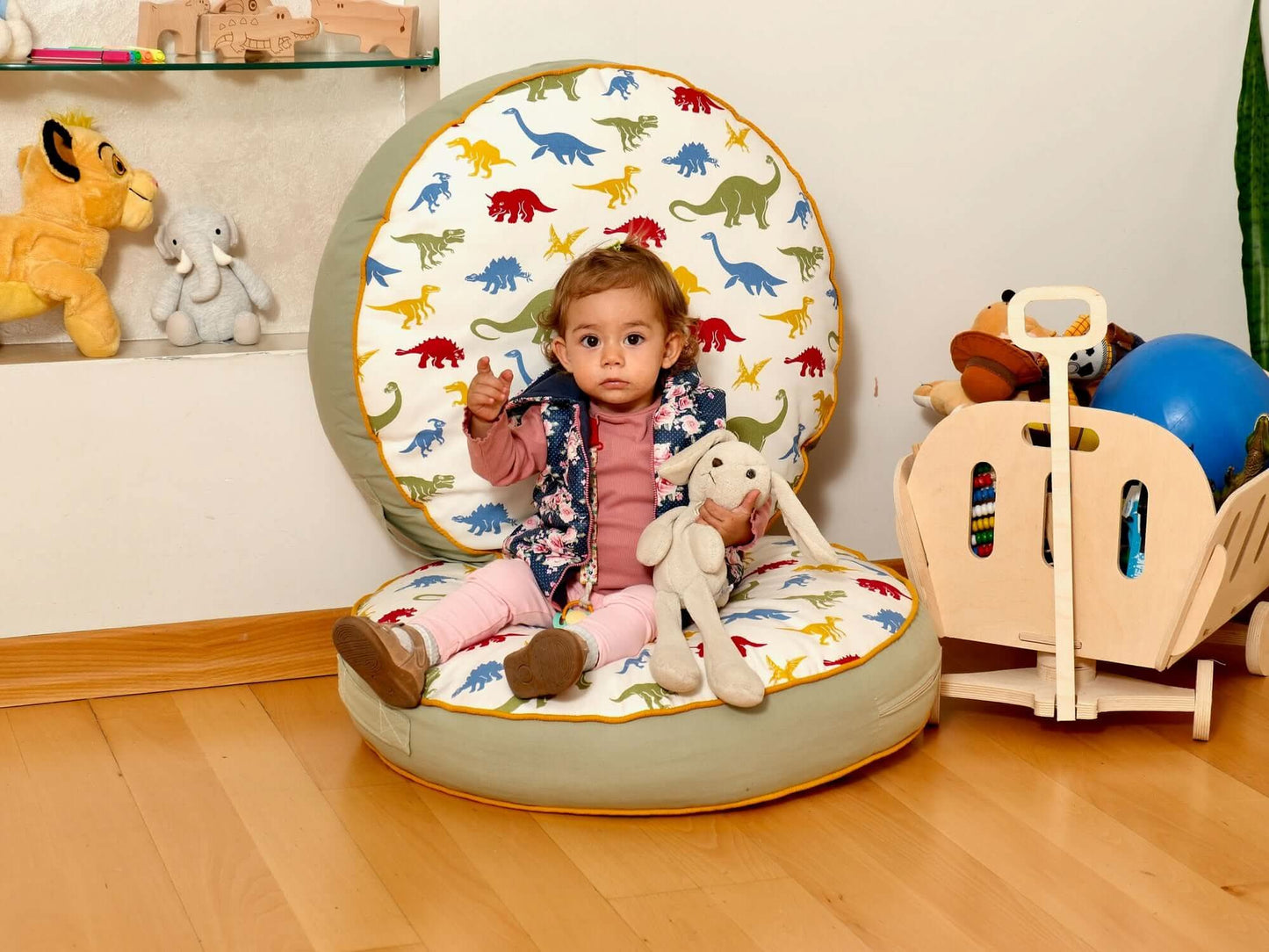 Cojín de suelo para niños Montessori, tapete de juego, cojín grande para niños pequeños