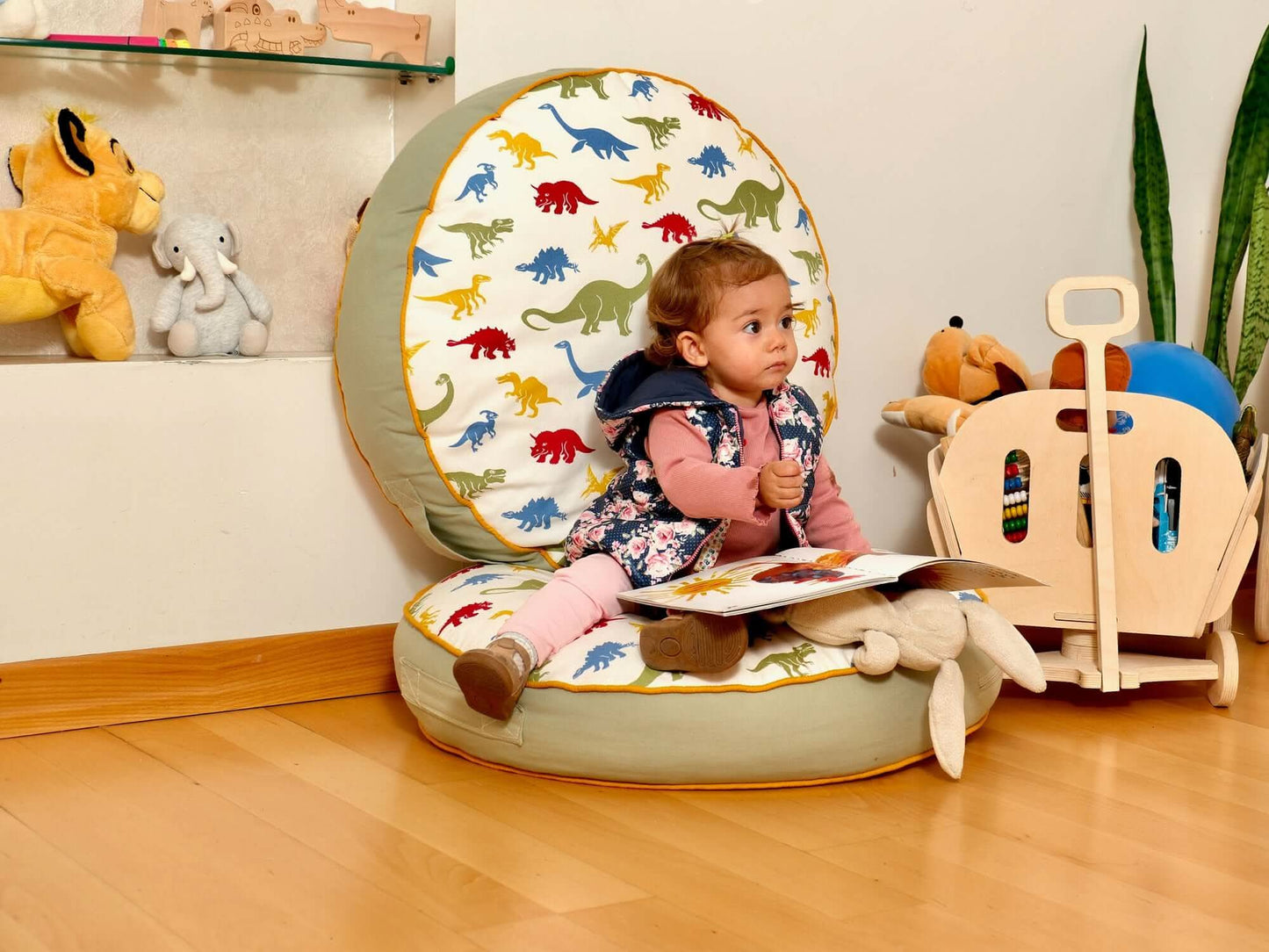 Cojín de suelo para niños Montessori, tapete de juego, cojín grande para niños pequeños