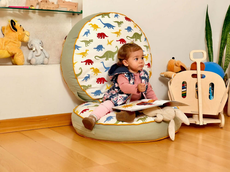 Cojín de suelo para niños Montessori, tapete de juego, cojín grande para niños pequeños