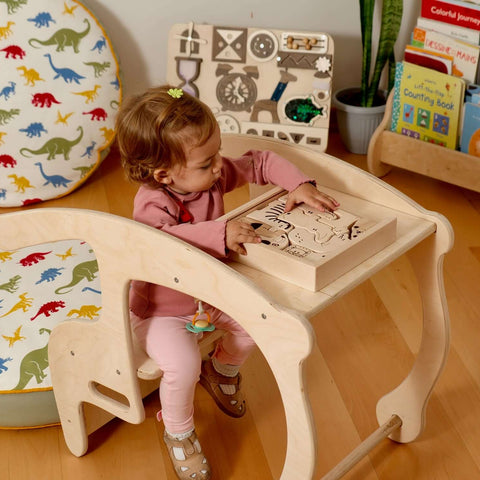 Caja de rompecabezas de madera con animales de safari para niños pequeños