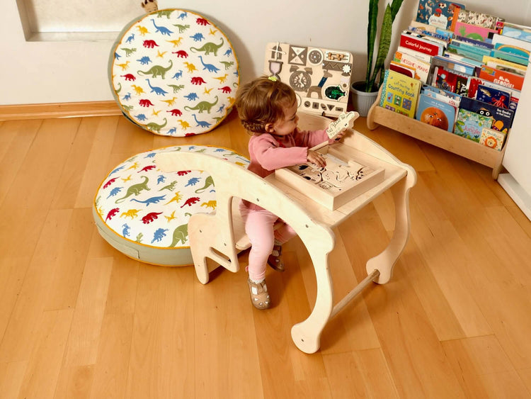 Juego de mecedora y mesa para niños pequeños: ecológico de Kidodido