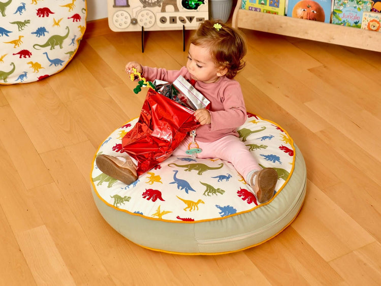 Cojín de suelo para niños Montessori, tapete de juego, cojín grande para niños pequeños