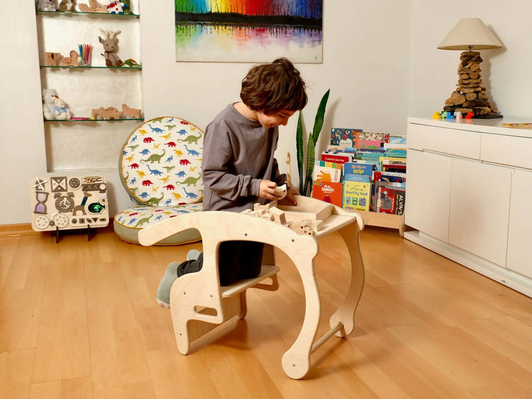 Juego de mecedora y mesa para niños pequeños: ecológico de Kidodido