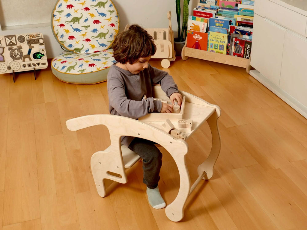 Juego de mecedora y mesa para niños pequeños: ecológico de Kidodido