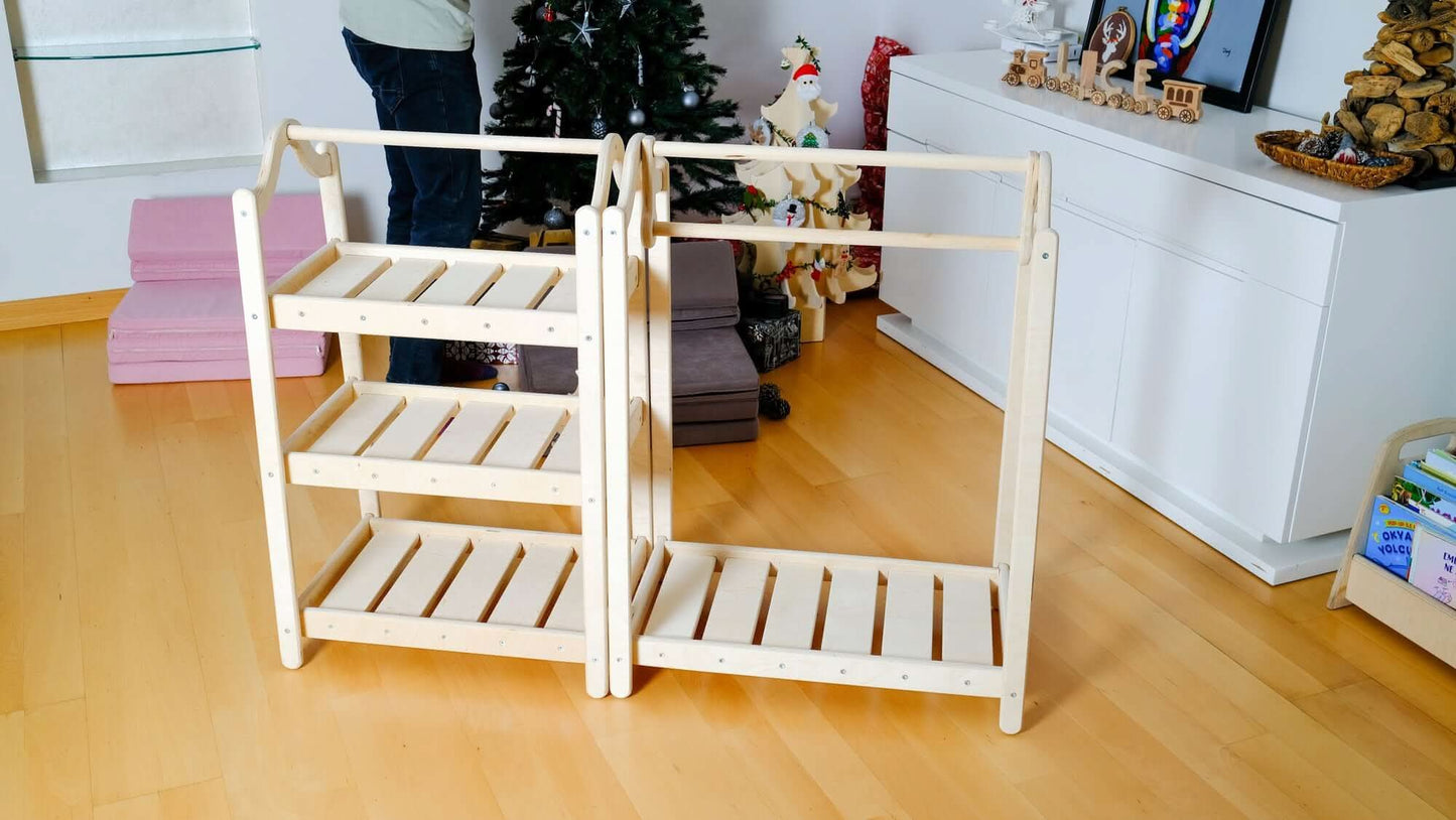 Armario de madera Montessori: organizador ideal de ropa infantil