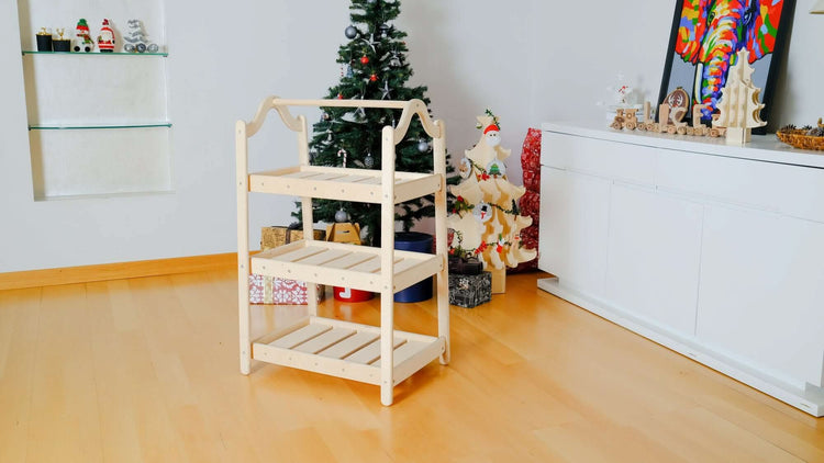 Armario de madera Montessori: organizador ideal de ropa infantil