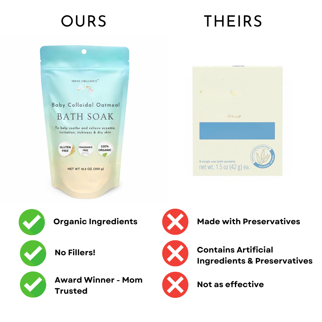 Baño de avena coloidal para bebés