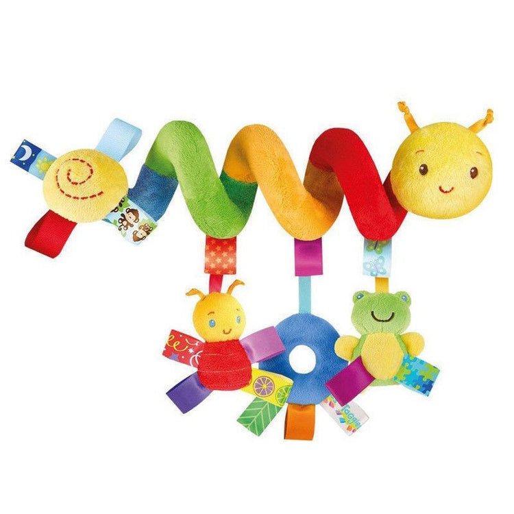 Lindo cochecito de bebé con forma de espiral, juguetes colgantes de viaje, sonajeros de bebé, coloridos para niños y bebés.