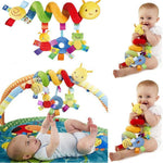 Lindo cochecito de bebé con forma de espiral, juguetes colgantes de viaje, sonajeros de bebé, coloridos para niños y bebés.