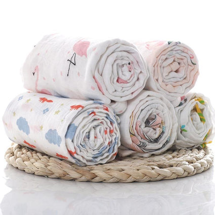 Muselina 100% algodón, mantas suaves para recién nacidos, gasa para baño, envoltura para bebés, saco de dormir para cochecito.