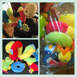 Lindo cochecito de bebé con forma de espiral, juguetes colgantes de viaje, sonajeros de bebé, coloridos para niños y bebés.