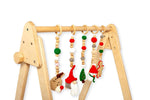 Gimnasio Montessori para bebés y juguetes colgantes | Gimnasio de madera para bebés