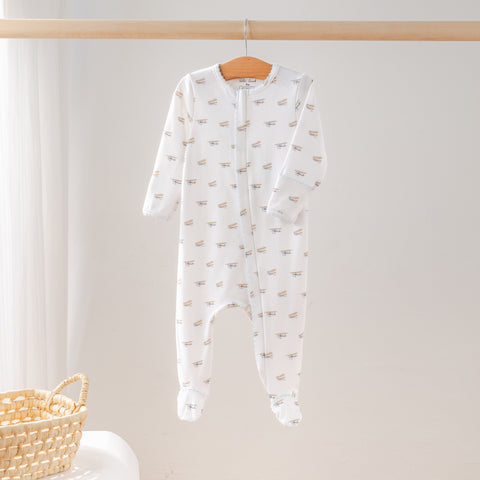 Baby Basics: Pijamas de bebé de algodón orgánico Just Plane Cute