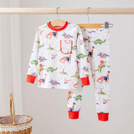 Pijamas para niños de algodón orgánico Ole Miss Dinos All-Stars