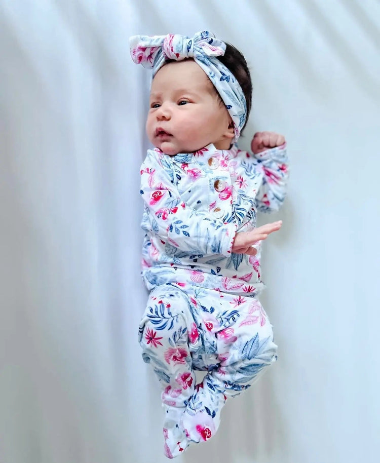 Newborn Baby Girl Coming Home Outfit – Baby Clothes Set NB–24 Months, Soft Modal Baby Outfit | Bloom