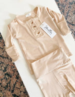 Conjunto de ropa para recién nacidos (parte superior e inferior) unisex - Arena