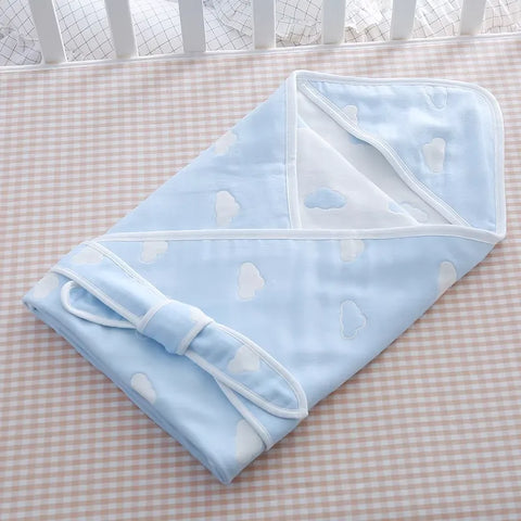 Manta envolvente premium para bebés: manta de algodón orgánico ultra suave con diseño seguro.