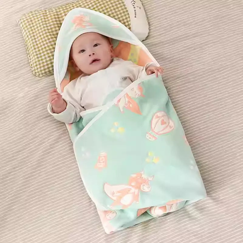Manta envolvente premium para bebés: manta de algodón orgánico ultra suave con diseño seguro.