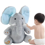 MEACAOFG™ Elefante de peluche interactivo - Juguete educativo musical "cucú" para bebés y niños pequeños