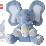 MEACAOFG™ Elefante de peluche interactivo - Juguete educativo musical "cucú" para bebés y niños pequeños