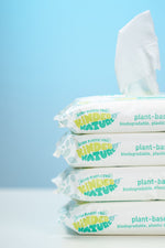 Toallitas húmedas para bebés Kinder by Nature 100 % biodegradables de origen vegetal - 672 unidades (12 paquetes de 56 toallitas)