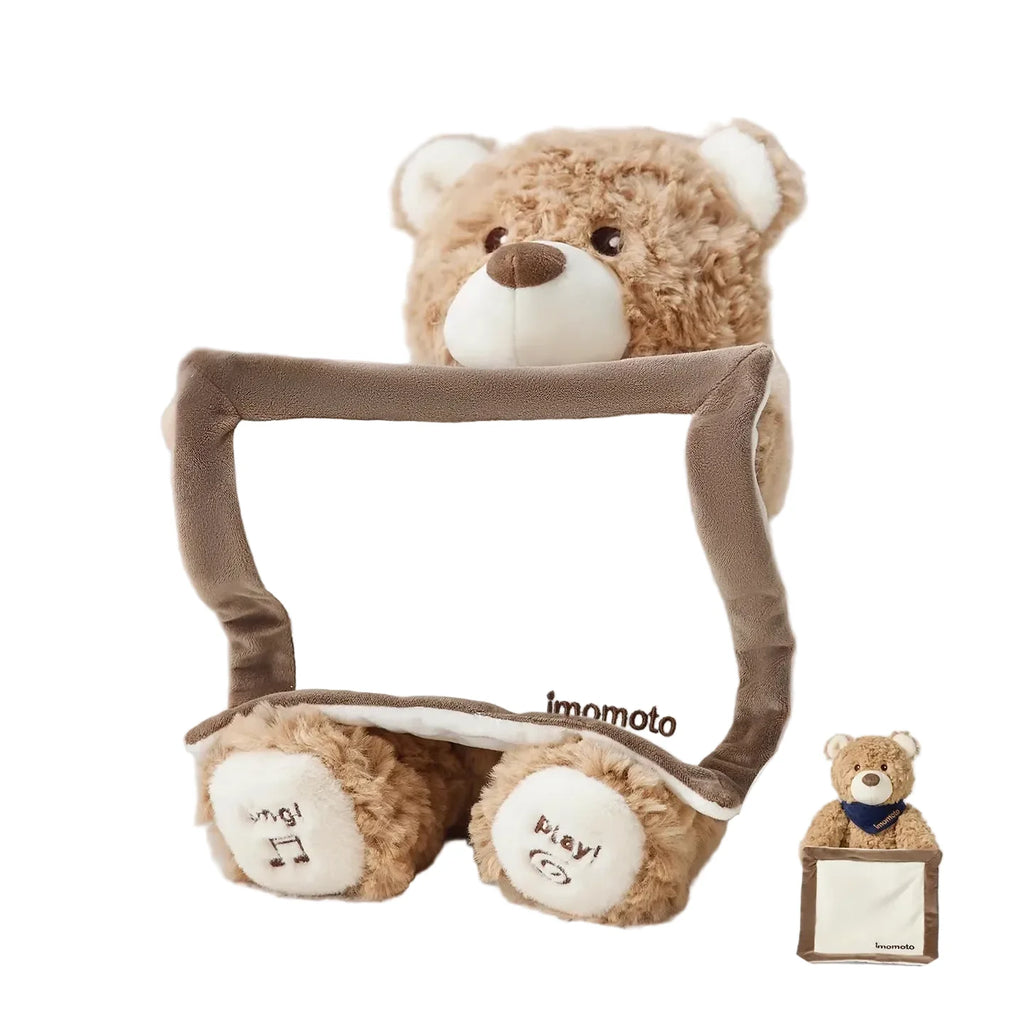 MEACAOFG™ Elefante de peluche interactivo - Juguete educativo musical "cucú" para bebés y niños pequeños