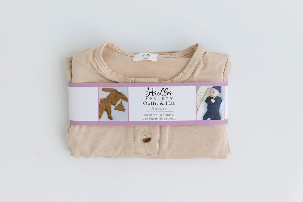 Conjunto de ropa para recién nacidos (parte superior e inferior) unisex - Arena