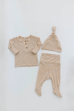 Conjunto de ropa para recién nacidos (parte superior e inferior) unisex - Arena