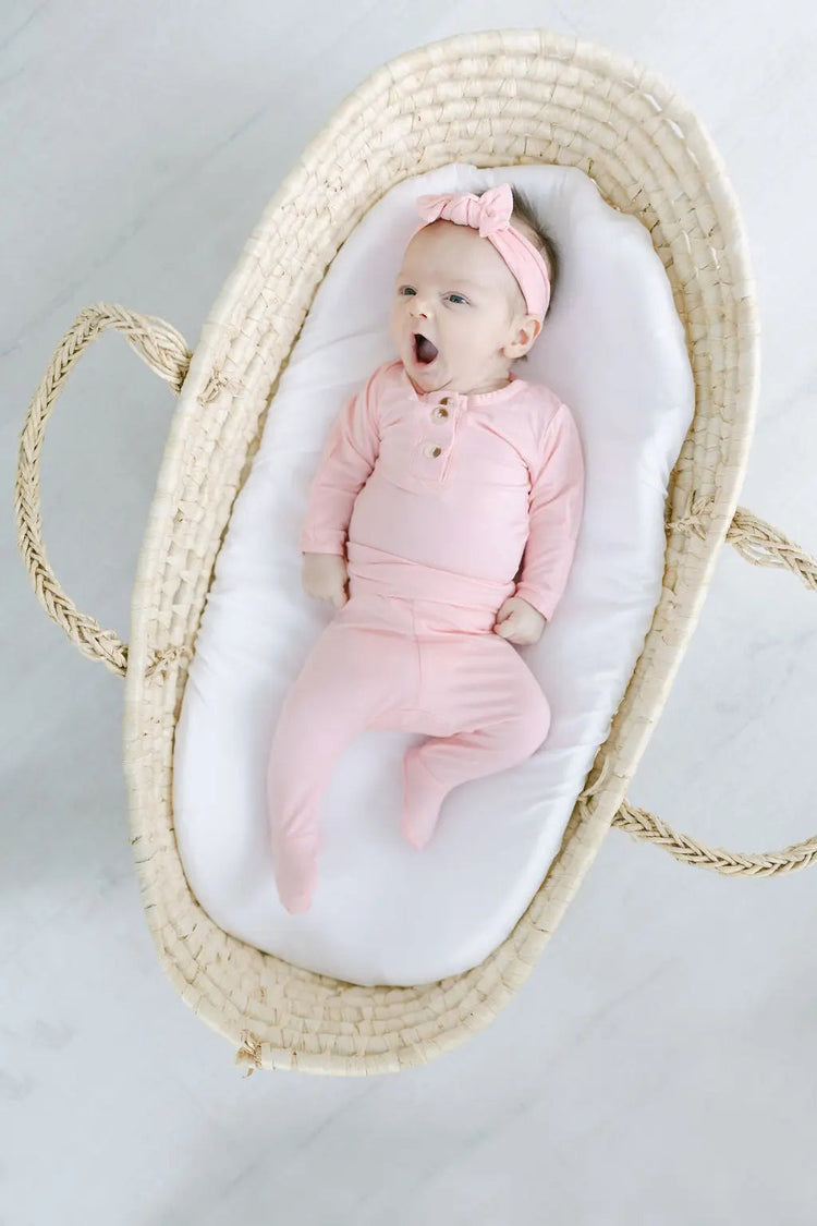 Conjunto de ropa (parte superior e inferior), gorro y diadema (recién nacido - 12 meses) - Rosa