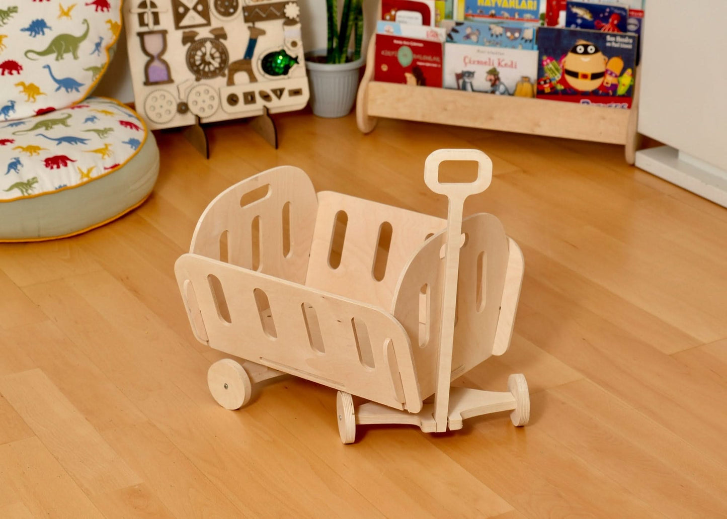 Almacenamiento de juguetes Montessori: Baúl ecológico para guardería y sala de juegos