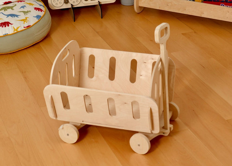 Almacenamiento de juguetes Montessori: Baúl ecológico para guardería y sala de juegos