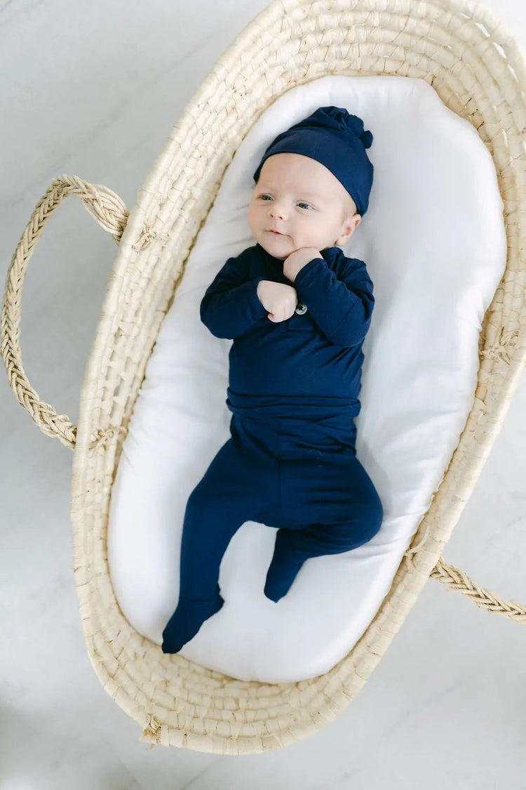 Conjunto de 3 piezas para bebé niño - Conjunto para recién nacido para llevar a casa - Azul marino