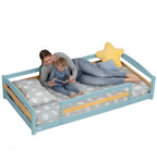 Cama individual a ras de suelo