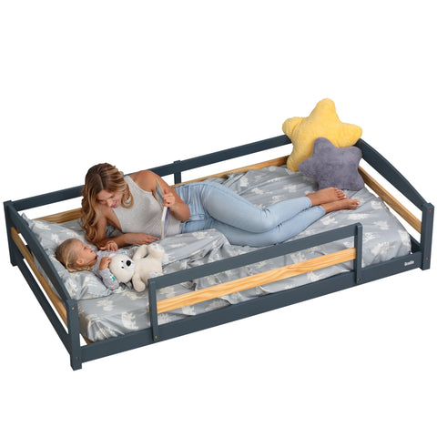 Cama individual a ras de suelo