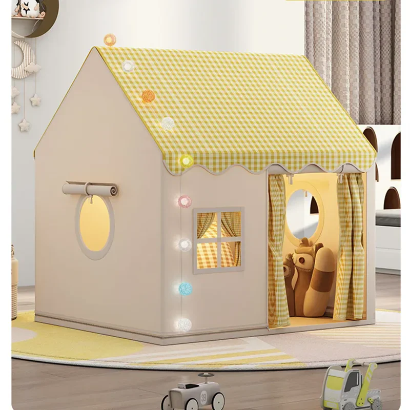 Tienda de juegos infantil con forma de castillo de princesa, plegable para interiores.