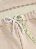 Conjunto de 2 piezas de pantalones deportivos con cordón y parte superior bordada de fútbol de manga larga para bebés y niños pequeños de otoño